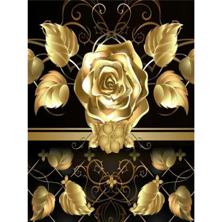  Zwarte en gele bloemen Mathilde Diamond Painting bloemen