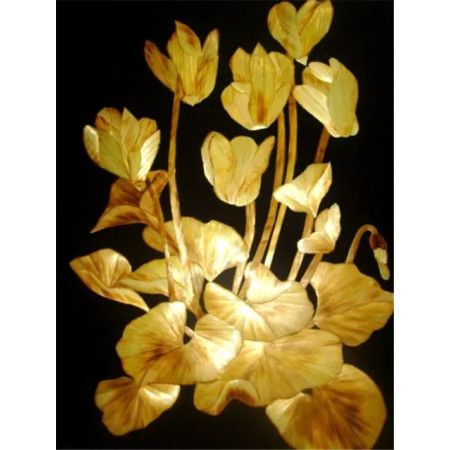  Zwarte en gele bloemen Maëlys Diamond Painting bloemen