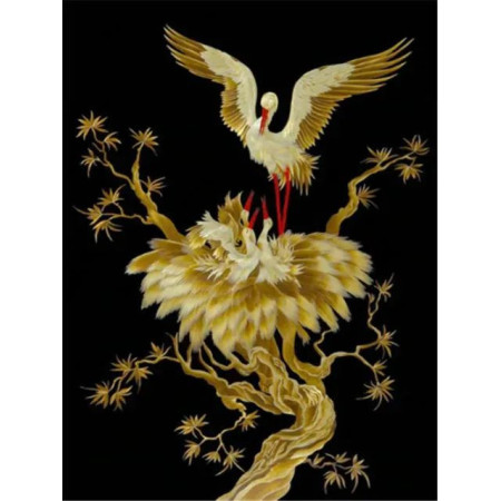  Zwarte en gele bloemen Alicia Diamond Painting bloemen