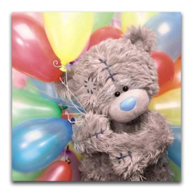  Teddybär-Ballon Diamond Painting Teddybären
