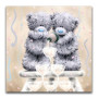 Peluche Champagne Diamond Painting Oursons