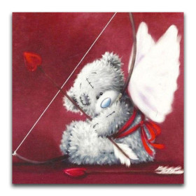  Teddybeer met pijl van Cupido Diamond Painting Beertjes