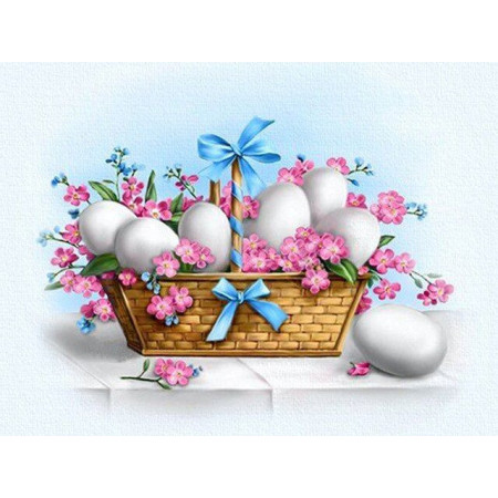 Pittura a diamante Cestino di uova di Pasqua Diamond Painting di Pasqua