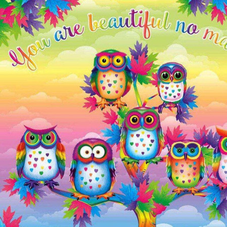  Beautiful Owl Family Cartoon Diamond Painting