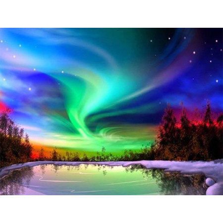 Tourbillon Céleste Boréal Diamond Painting Aurore boreal