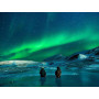  Duo de Voyageurs sous les Lumières Polaires Diamond Painting Aurore boreal