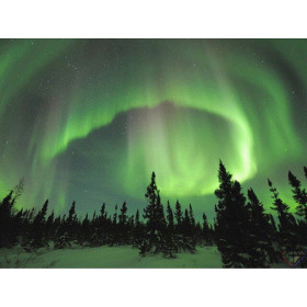  L'Arche Verte de la Forêt Profonde Diamond Painting Aurore boreal