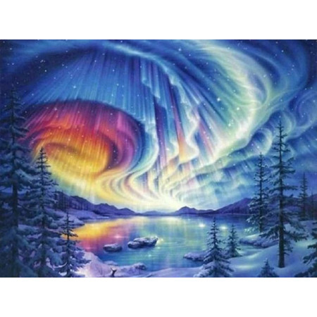  Aurore Boreal Bleublue Aurora Borealis Diamond Painting