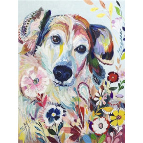  Bloemige Dagdroomhond Diamond Painting Cartoons
