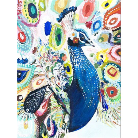  Pfau Mosaik Künstlerisch Diamond Painting Cartoons