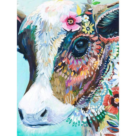  Artistic Floral Calf Cartoon Diamond Painting