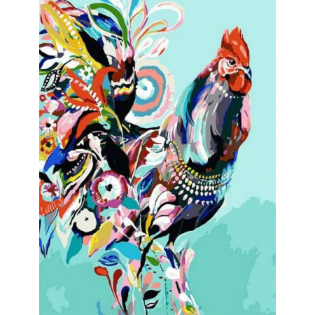  Rooster Painting Colors Cartoon Diamond Painting