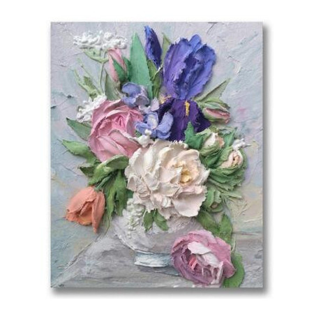  Rose Et Pivoine Birgit Diamond Painting Fleurs