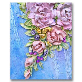  Rosa Blumen und Pfingstrose Madlen Diamond Painting Blumen