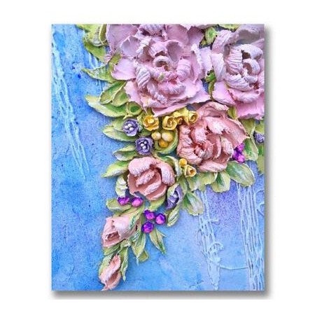  Roze bloemen en pioenroos Madlen Diamond Painting bloemen