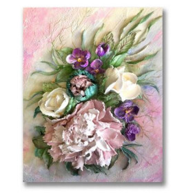  Rose Et Pivoine Melanie Diamond Painting Fleurs