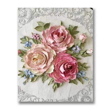  Rosa Blumen und Pfingstrose Melissa Diamond Painting Blumen