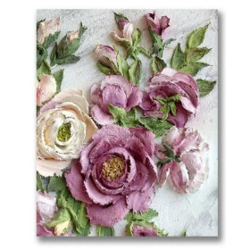  Rose Et Pivoine Monika Diamond Painting Fleurs