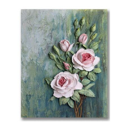  Roze bloemen en pioenroos Oda Diamond Painting bloemen