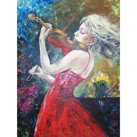  Pittura 5D di una donna che dipinge Elise Personaggi di Diamond Painting