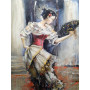  Dipinto di donna con flora 5D Personaggi di Diamond Painting