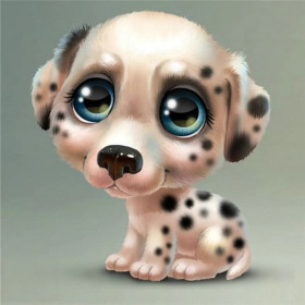  Dalmatian Puppy with Blue Eyes Diamond Painting Dogs