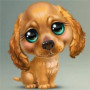 Cocker aux Yeux de Biche Diamond Painting Chiens