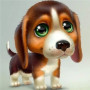  Beagle: De Smaragdgroene Blik Diamond Painting Honden