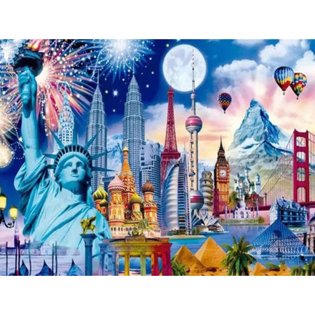  Wereldstadsdecoratie Diamond Painting Steden & Dorpen