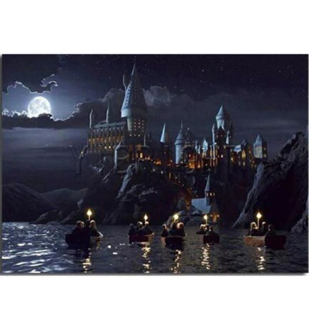  Arrivo a Hogwarts Pittura a diamante di Harry Potter