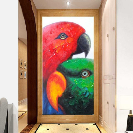  Duo de Perroquets, Style Peinture Diamond Painting Oiseaux