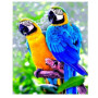 Diamond schilderij Paar Ara papegaaien Diamond Painting Vogels