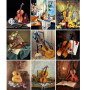 Violino Rose Rosse Musica Diamond Painting
