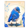  Oiseau Bleu et Hortensias Diamond Painting Oiseaux