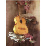  Gitarre mit Hut Diamond Painting Musik