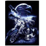  Aigle et Moto, Esprit Biker Diamond Painting Oiseaux