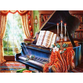 Klaviersalon Diamond Painting Musik