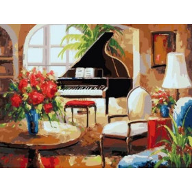  Piano Dessiné Diamond Painting musique