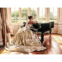  Klavier-Brautkleid Diamond Painting Musik