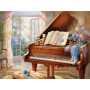  Piano Décor Luxe Diamond Painting musique