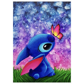  Mann gezeichneter Schmetterling auf der Nase Diamond Painting Cartoons