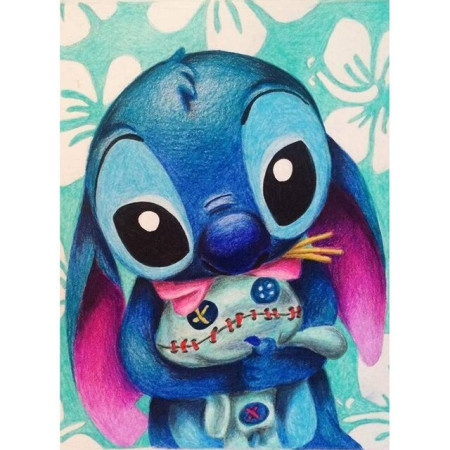  Drawn Man and Its Plush Cartoon Diamond Painting