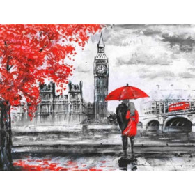  – Pariser Straßenbild an der Seine Diamond Painting Städte & Dörfer