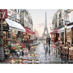  Paris City Center Streetscape Diamond Painting Cities & Villages