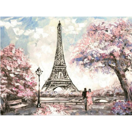  Paris Streetscape Eiffel Tower Diamond Painting Cities & Villages