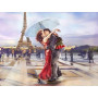  Parijs straatbeeld Place Des Amoureux Diamond Painting Steden & Dorpen