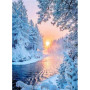  Landscape: Winter Sunrise Diamond Painting Mountains