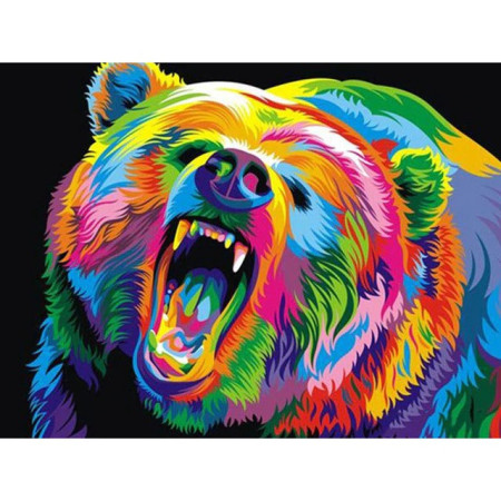  Grizzly Arc-en-ciel Diamond Painting Ours