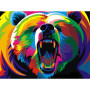  Ours Rugissant Pop Art Diamond Painting Ours
