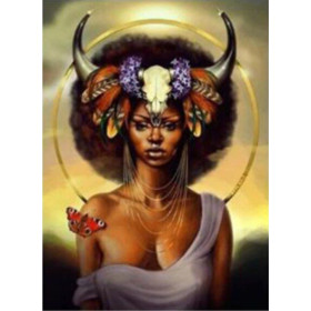  Afrikanische Frau Fatoumata Diamond Painting Frau der Welt